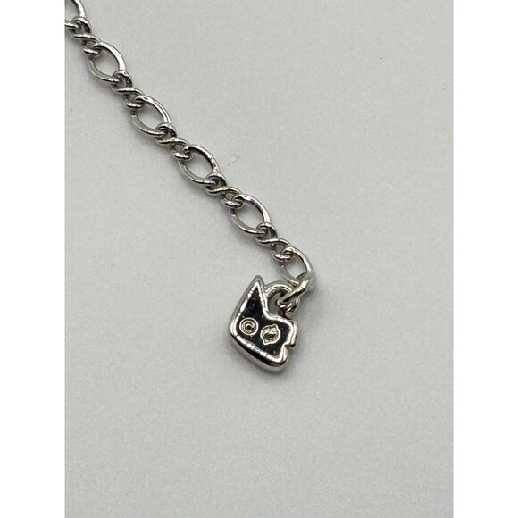 Swarovski Silver-Tone Adjustable Necklace With Crystal Drop Pendants - Picture 6 of 8